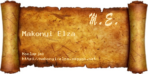Makonyi Elza névjegykártya